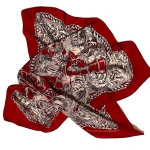 Adrienne Vittadini Large Square Scarf Beautiful Falls Colors & Design 30” Square